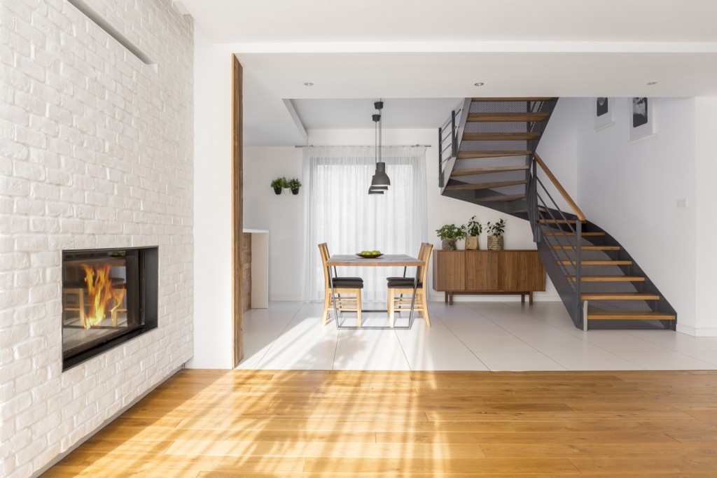 Modern apartment with staircase